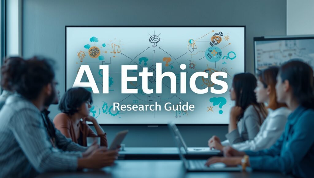 Activity guide AI ethics research reflection framework showing students learning ethical considerations in artificial intelligence education