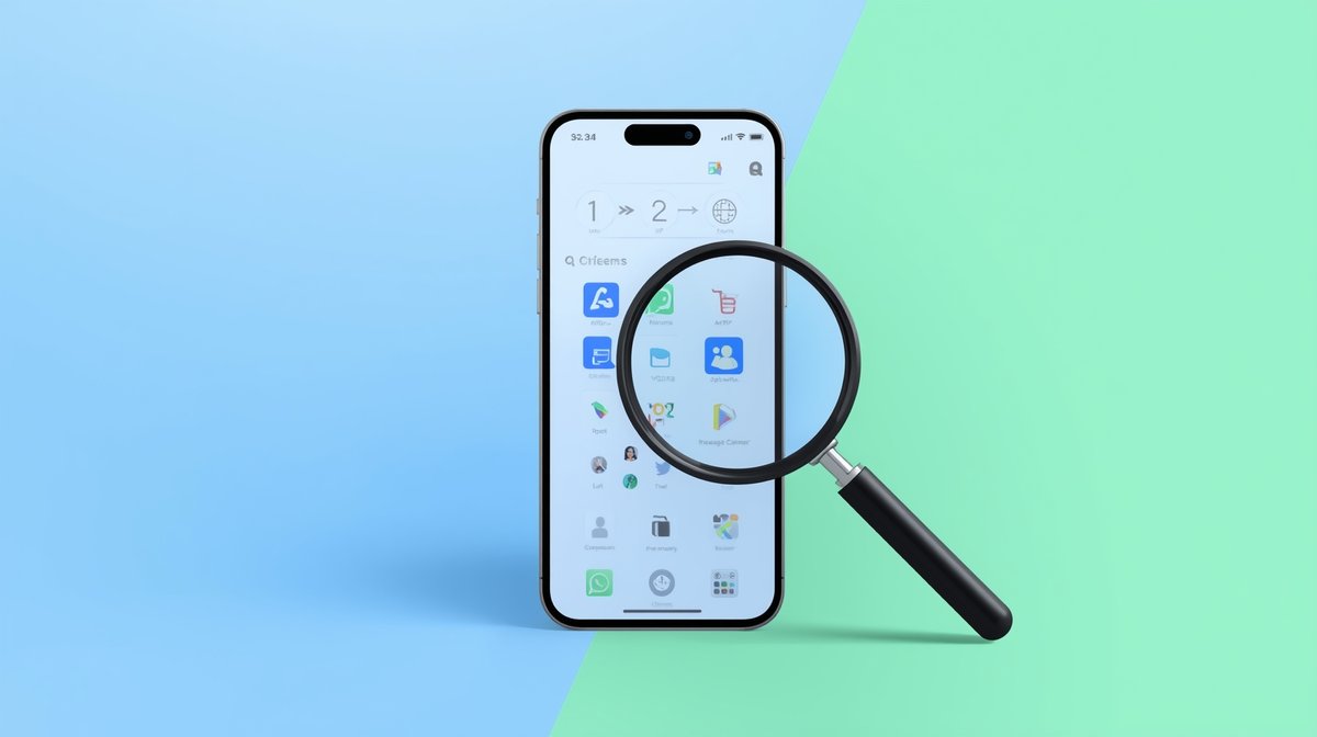 Modern illustration of smartphone highlighting “Is AI Cleaner Legit?” for a tech-savvy audience, clear and professional appeal.