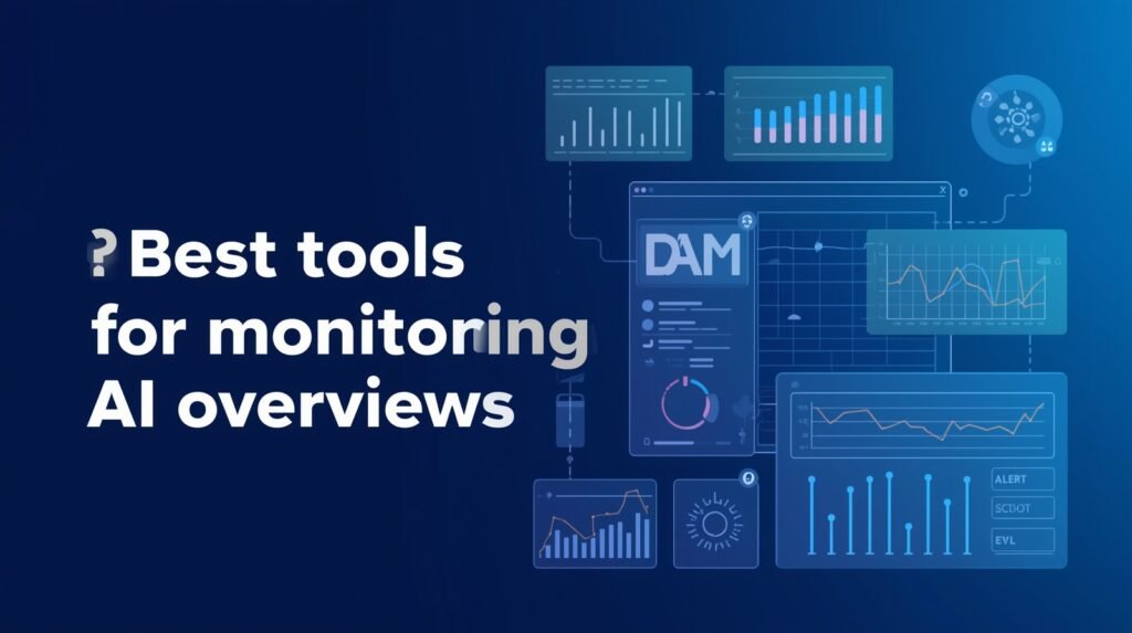 Best tools for monitoring ai overviews: complete guide 2025 1 Best tools for monitoring ai overviews illustration showing dashboards, alerts, analytics, charts, and ai performance metrics.
