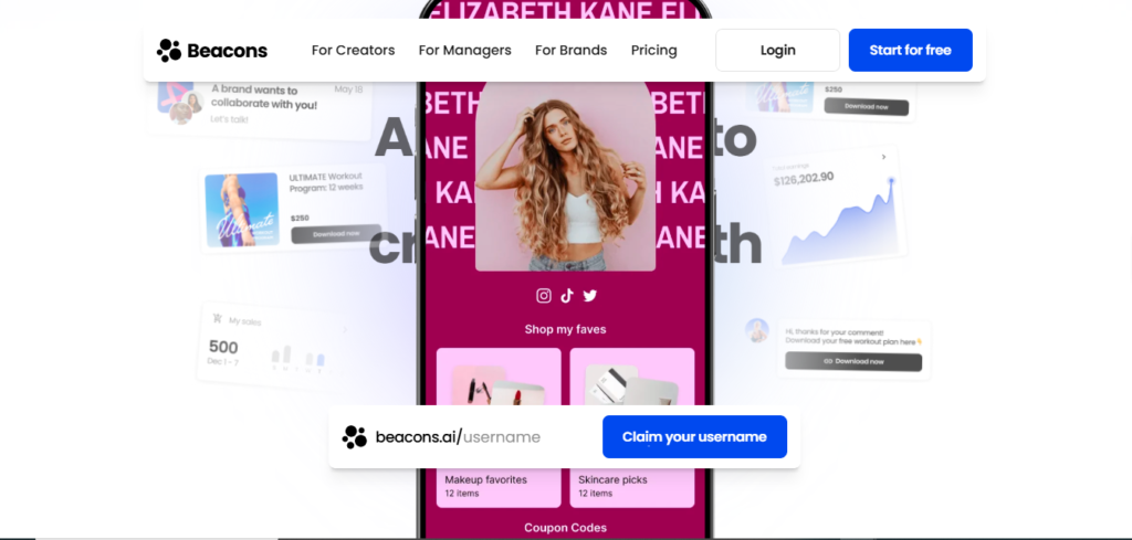 Beacons ai website dashboard