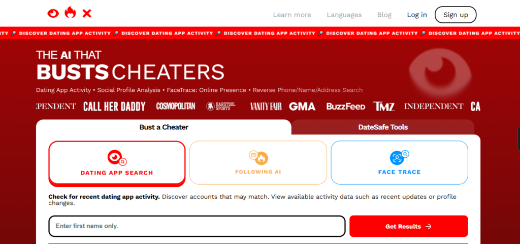 Cheater buster ai website home page