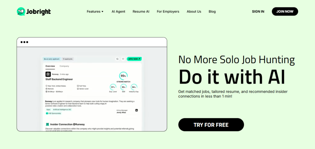 Is jobright. Ai legit? A safety, reviews, and trust analysis 1 Jobright. Ai website dashboard
